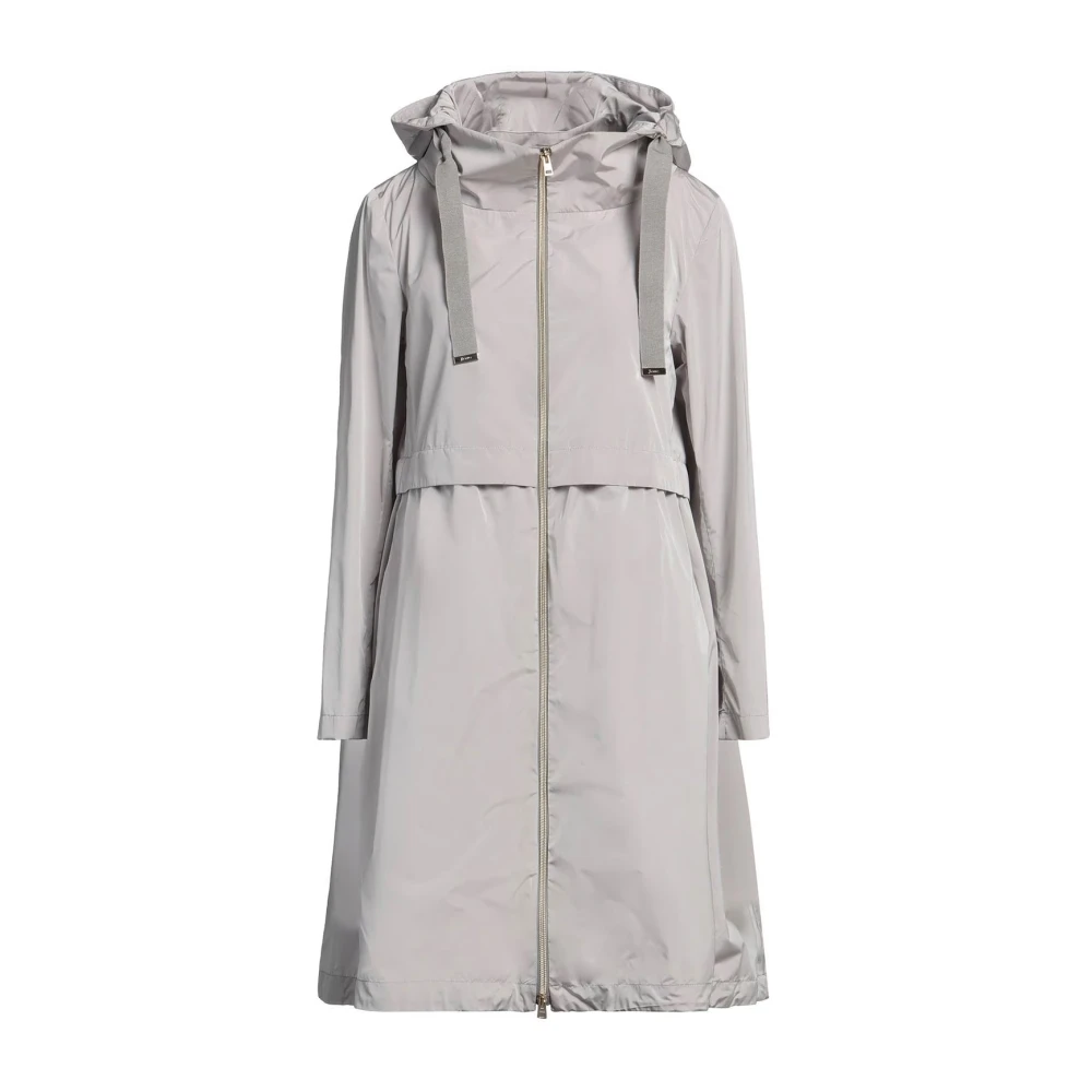Herno Vrouw Grijs Jassen Dames, S, Polyester, Lichtgewicht Parka Jas