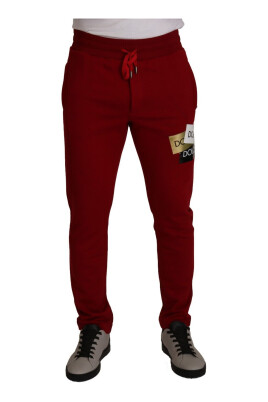 red-logo-patch-jogging-sweat-pants