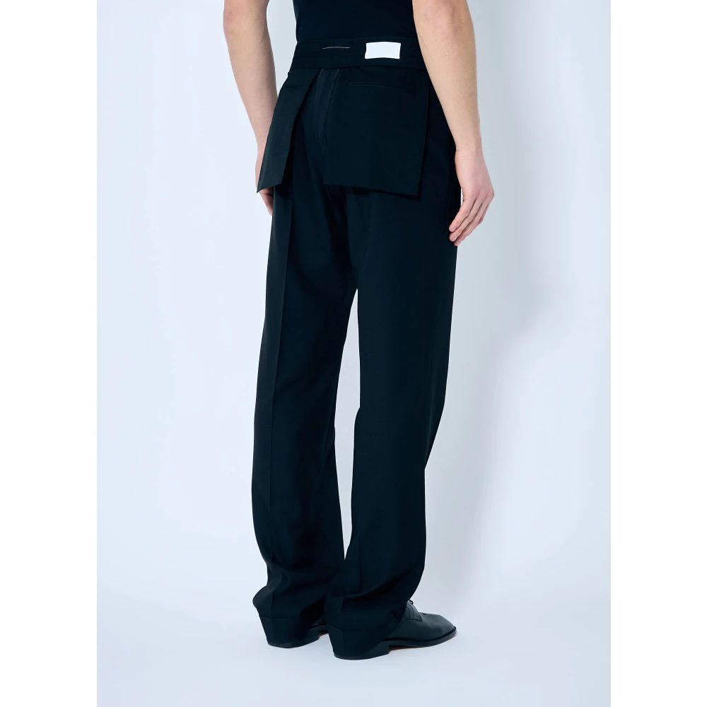 MM6 Maison Margiela Mid-rise Tailored Pants met Binne- en Buitenkant Constructie Black Heren