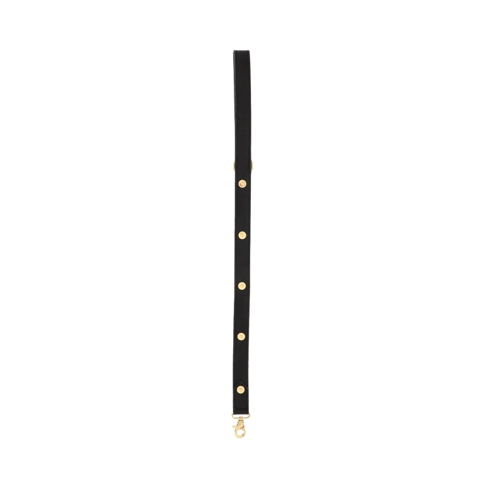 Versace Leren riem met Medusa studs Black Unisex