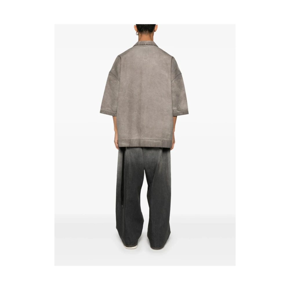 Rick Owens Donkere Schaduw Shirt Gunmetal Grijs Gray Heren