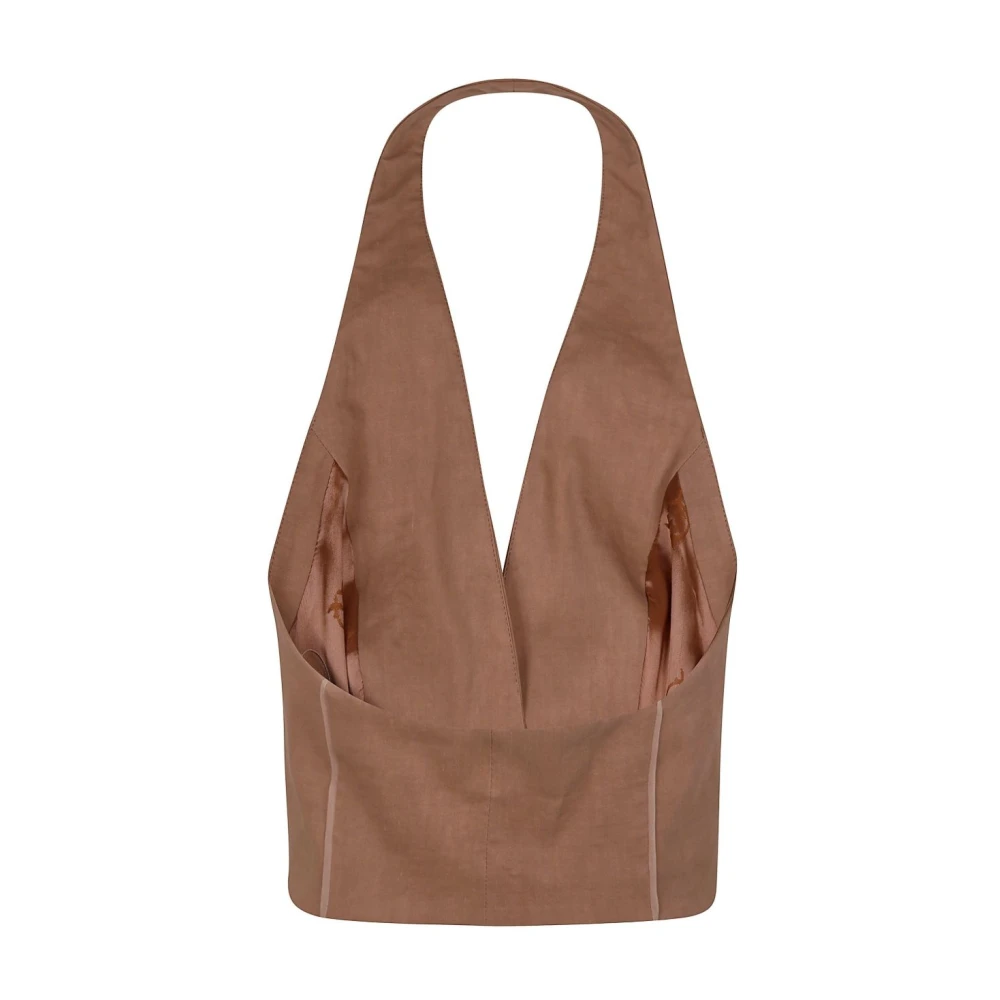 pinko Elegante Marrone Gebreide kleding Ss25 Brown Dames