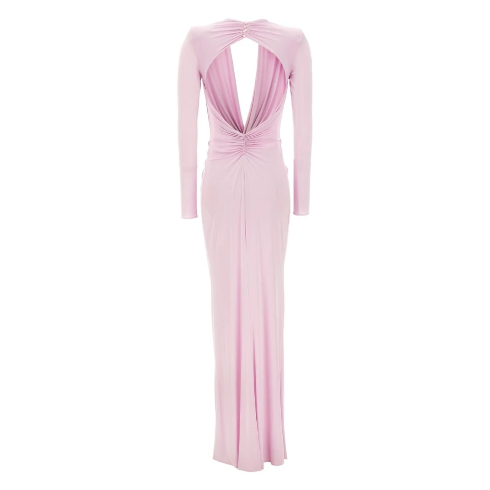 Elisabetta Franchi Lichtroze V-hals Jurk Pink Dames