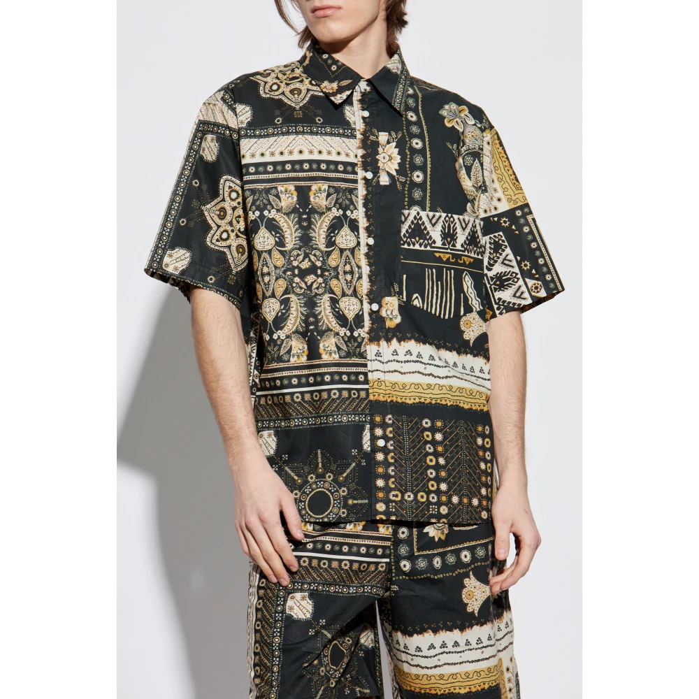 Isabel marant Gestreept overhemd 'Garlonn' Black Heren