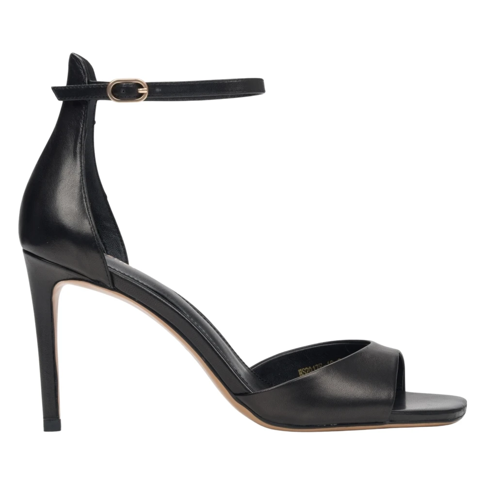 Estro Black High Heel Sandals, Female, 7 Uk, Elegant High Heels Sandals