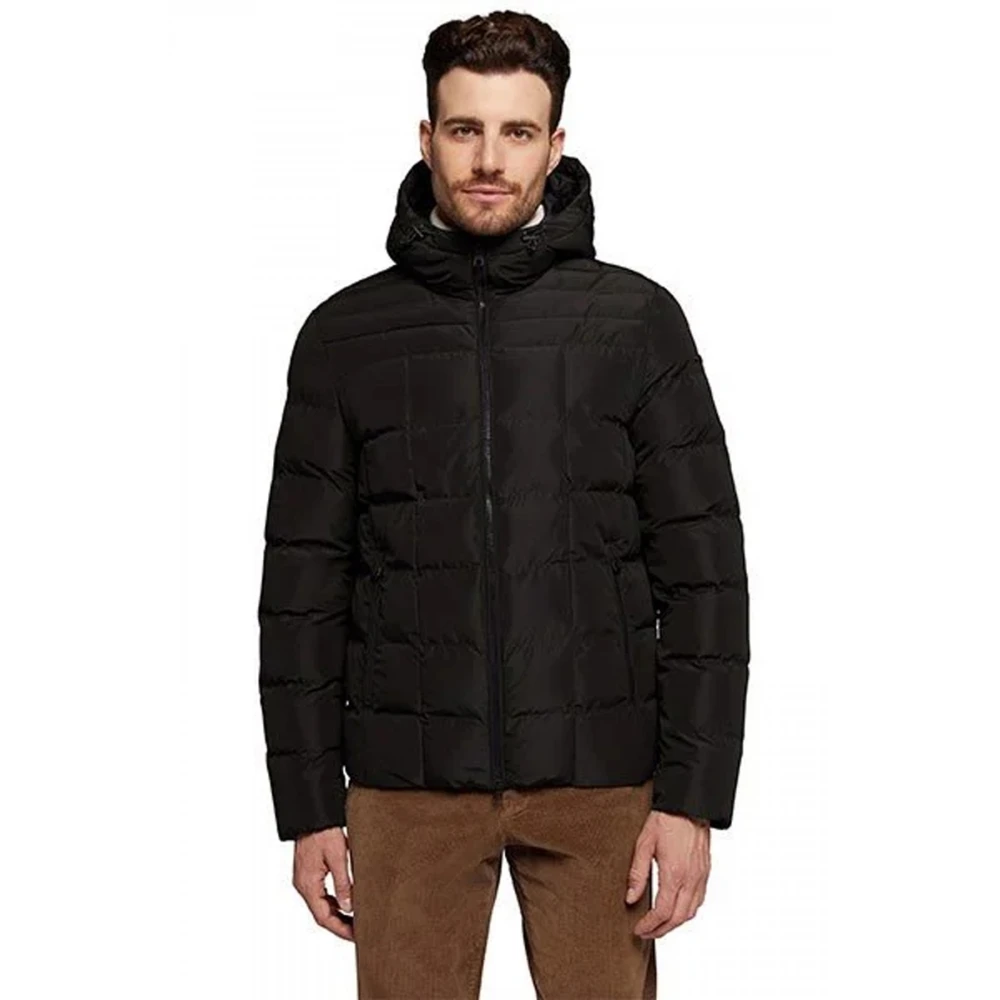 Geox Warme Winterjassen voor Mannen & Vrouwen Black Heren