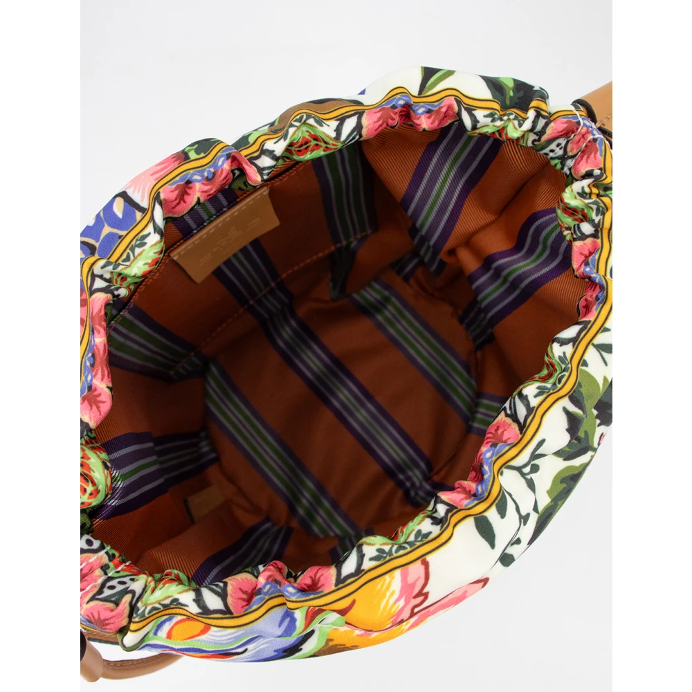 ETRO Satijnen tas met print en leer Multicolor Dames