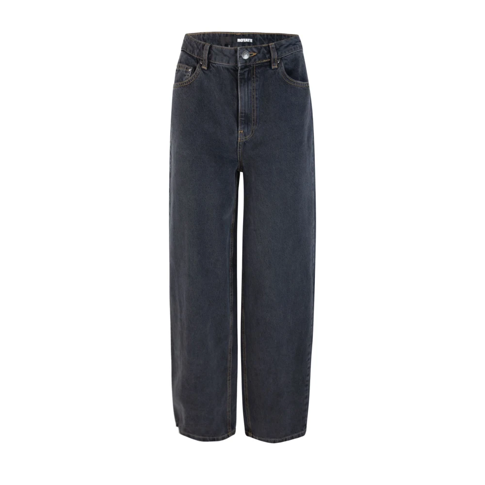 Rotate Birger Christensen Grijze Wijde Pijp Jeans Gray Dames