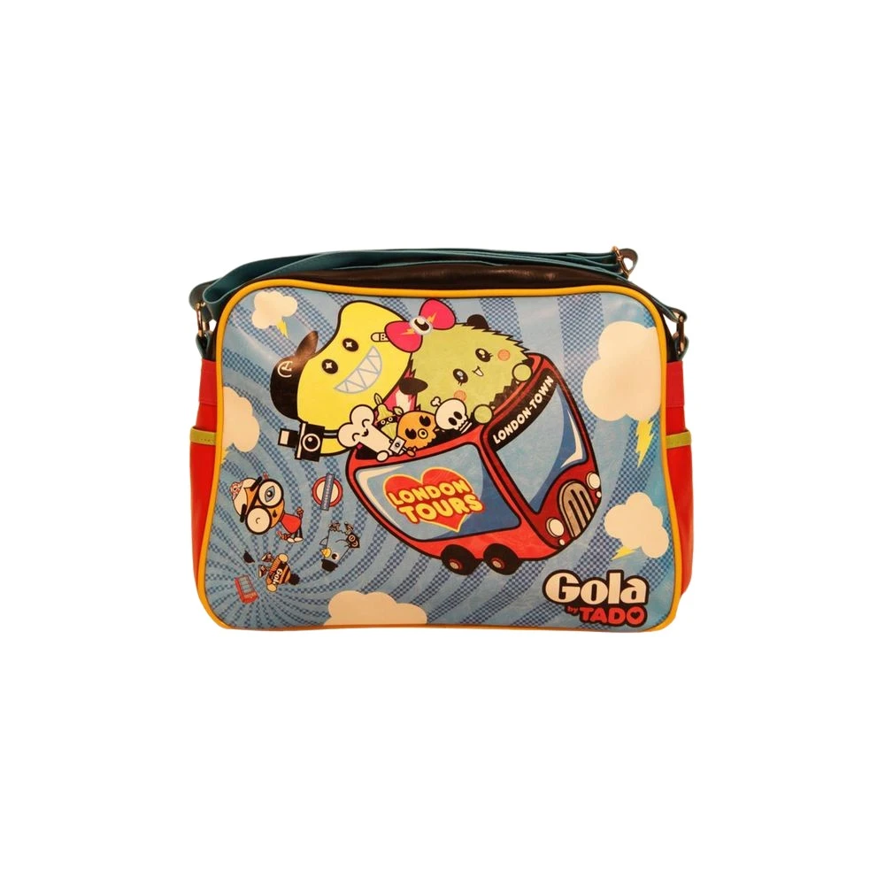 Gola Blauwe Stoffen Handtas met Schouderband Multicolor Dames