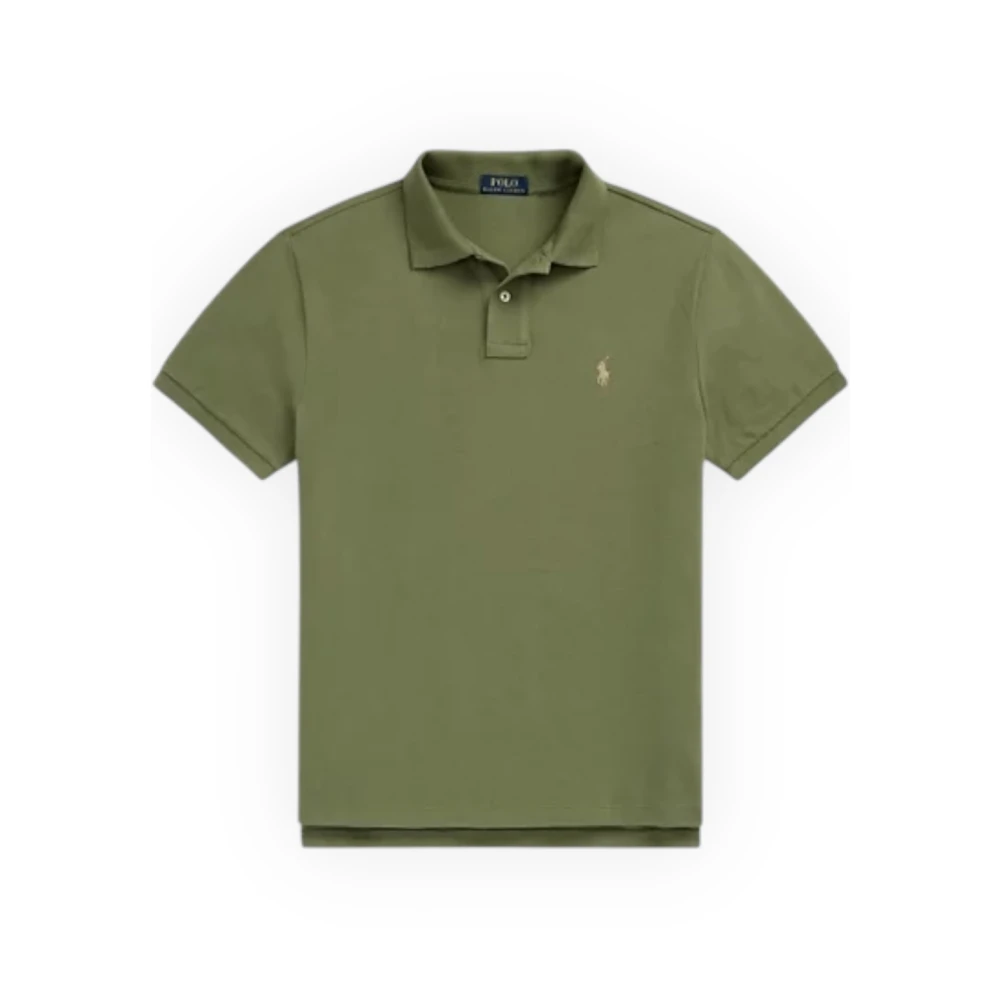 Polo Ralph Lauren Slim-Fit Piqué Polo Gebreid Green Heren
