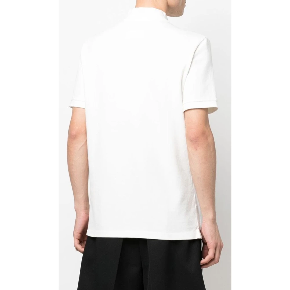 Maison Margiela Witte Katoenen Kraagloos Poloshirt White Heren