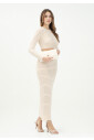 jupe-longue-en-maille-beige