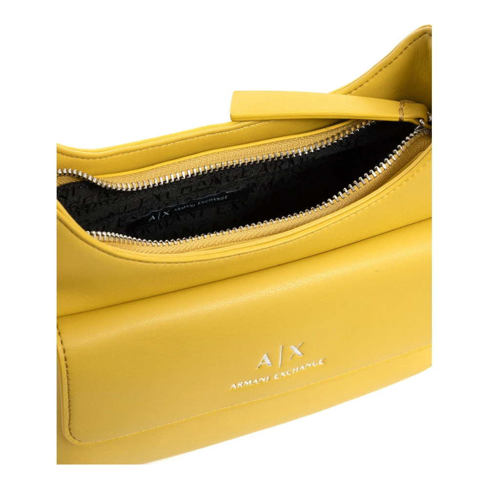 Armani Exchange Stijlvolle Hobo Tas met Verstelbare Band Yellow Dames