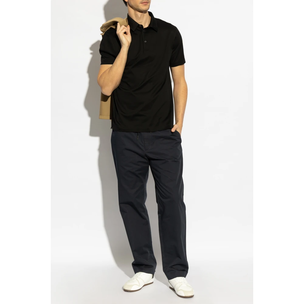Moncler Katoenen polo Black Heren