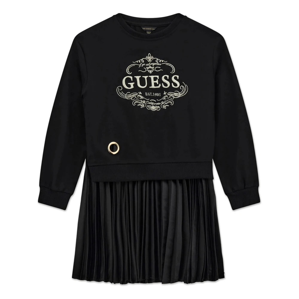 Guess Logo Klänning Art. J4Bk14Kauh0 Black, Flicka