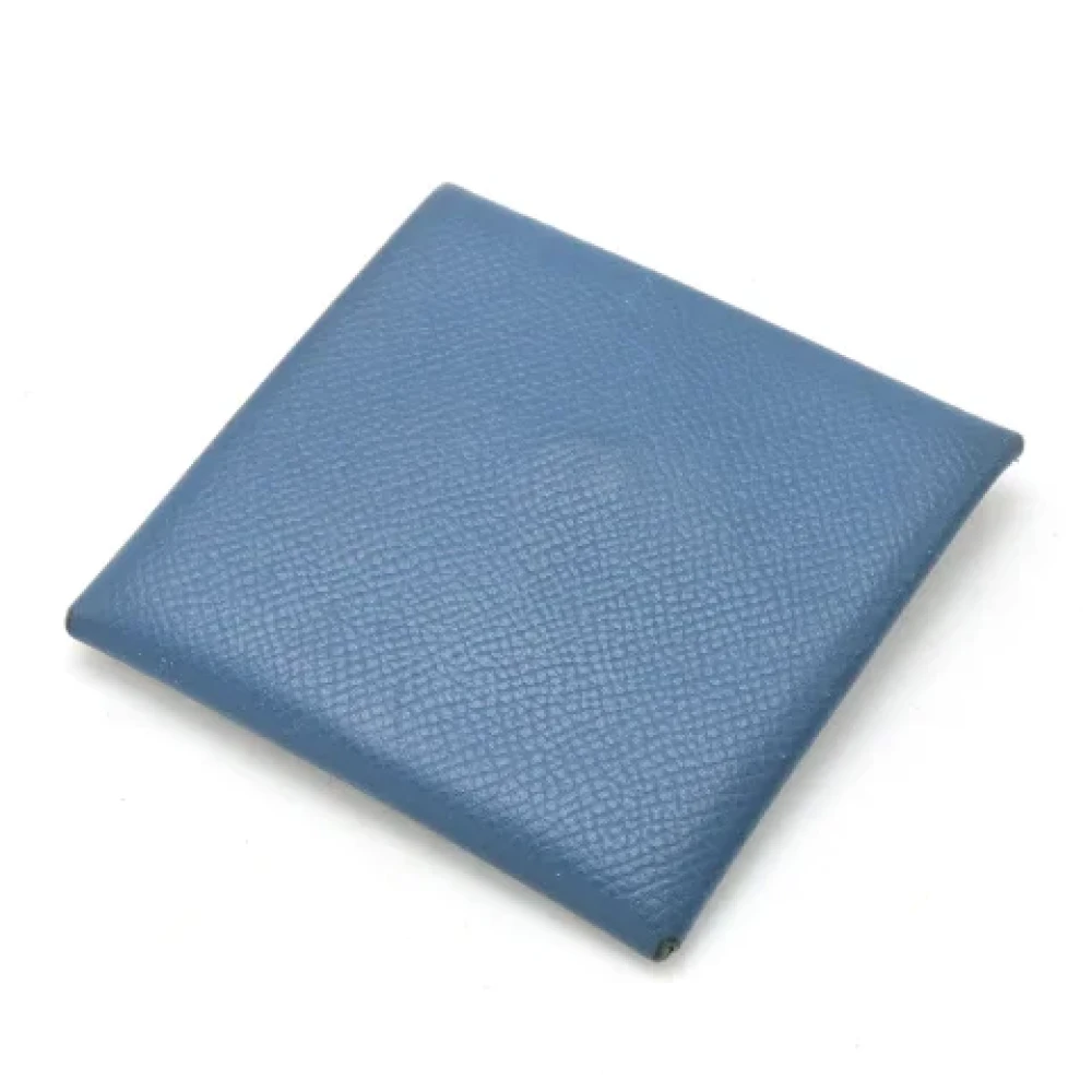 Hermès Vintage Pre-owned Leather wallets Blue Dames