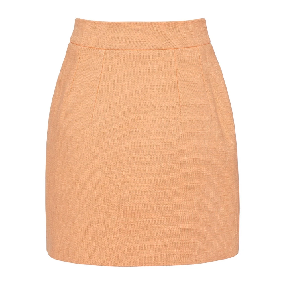 MVP wardrobe Lichte katoenen rok met schuine snit Orange Dames