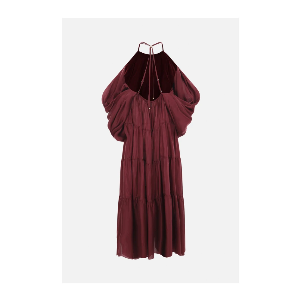 Zimmermann Bourgondische Zijden Lange Jurk Purple Dames