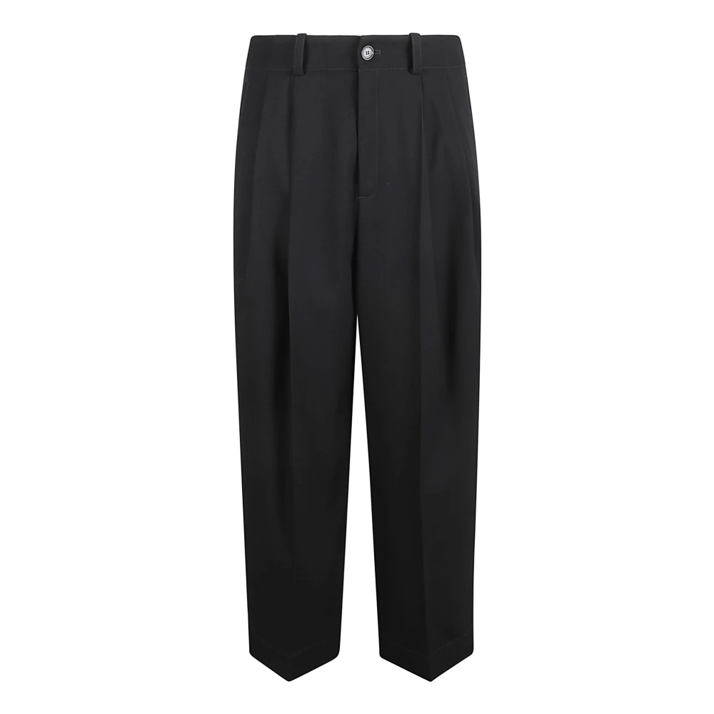 Off White Zwarte Wol Darts Broek Black Heren
