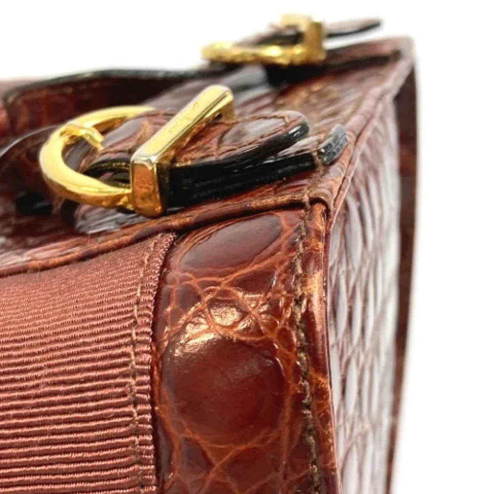 Salvatore Ferragamo Pre-owned Leather shoulder-bags Brown Dames