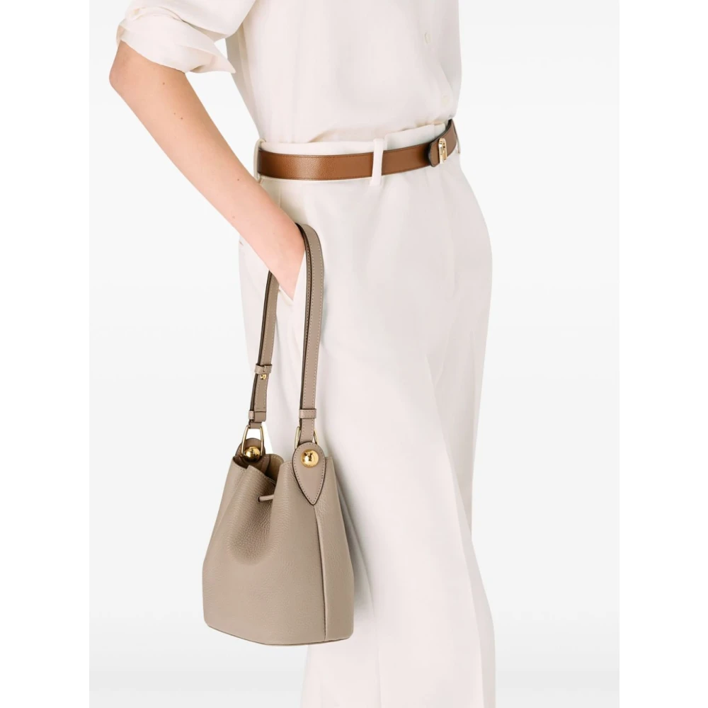 Furla Stijlvolle Trekkoord Schoudertas Gray Dames