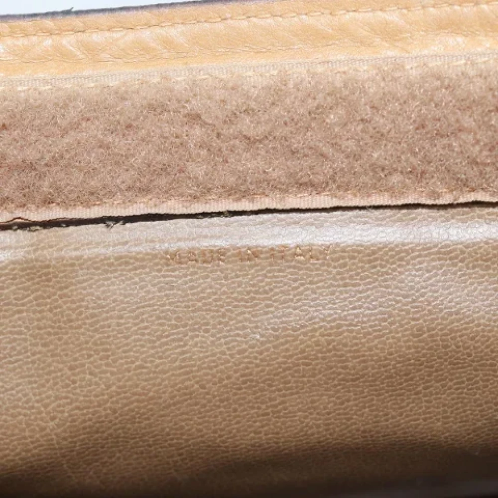 Celine Vintage Pre-owned Canvas clutches Beige Dames