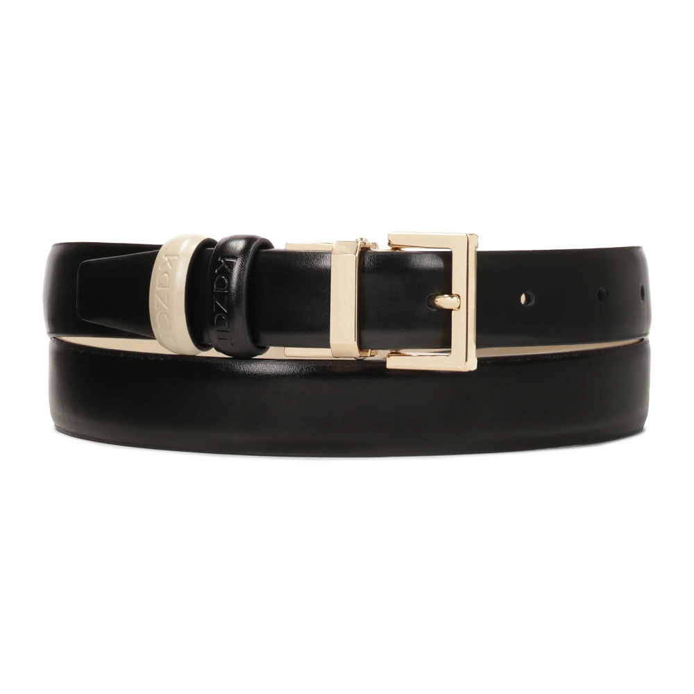 Kazar Dames leren dubbelzijdige riem Black Dames