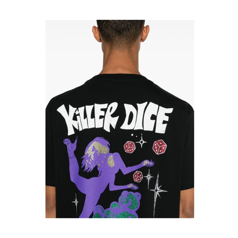 Gcds Zwart Grafisch Print T-shirt met Ronde Hals Black Heren