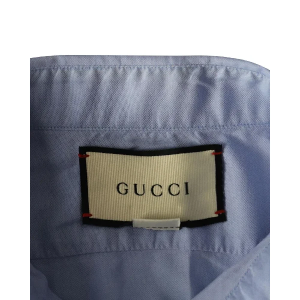 Gucci Vintage Pre-owned Cotton tops Blue Heren