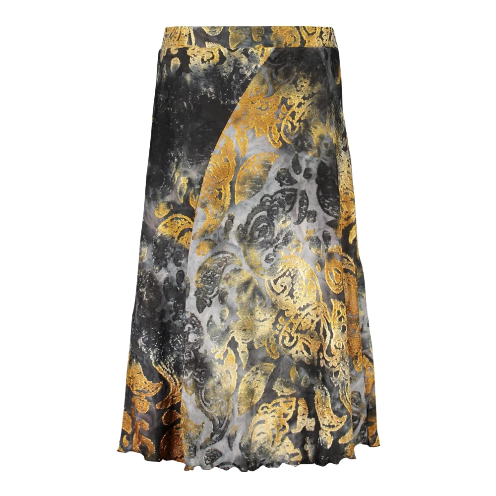 Straight flocked skirt - BLUE - S - Image 3