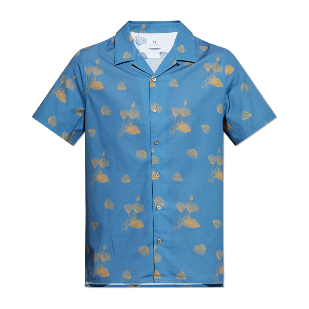 PS By Paul Smith Katoenen korte mouwen shirt Blue Heren