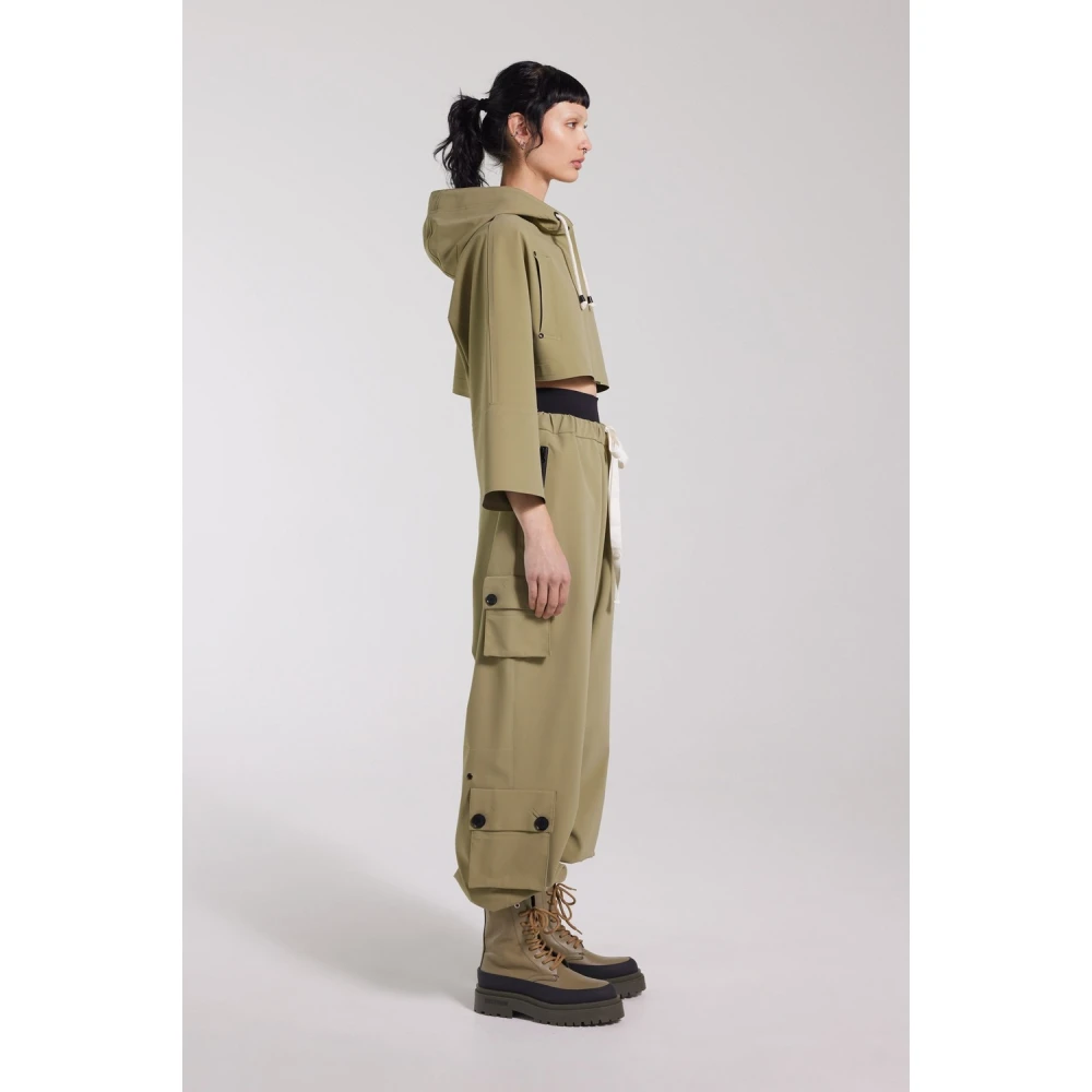 Stutterheim Korte Hooded Regenjas Green Dames