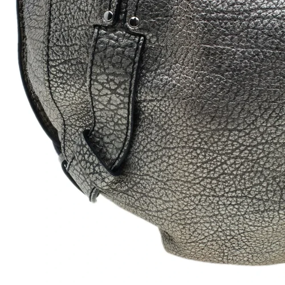 Celine Vintage Pre-owned Leather handbags Gray Dames