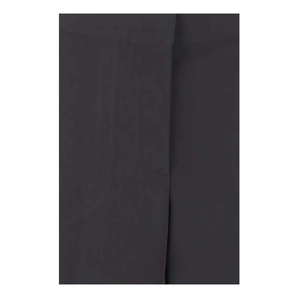 Giorgio Armani Grijze Technische Cady Broek met Knoopdetail Gray Dames
