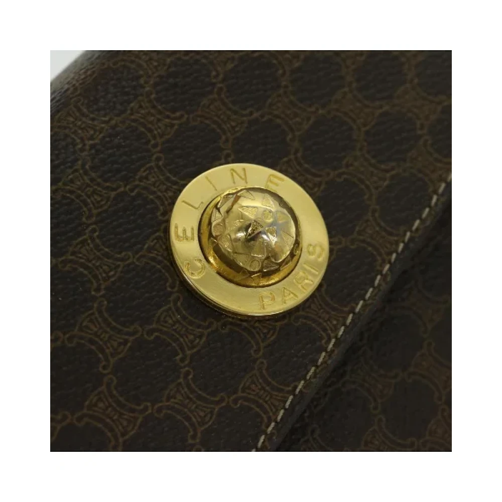 Celine Vintage Pre-owned Fabric handbags Brown Dames