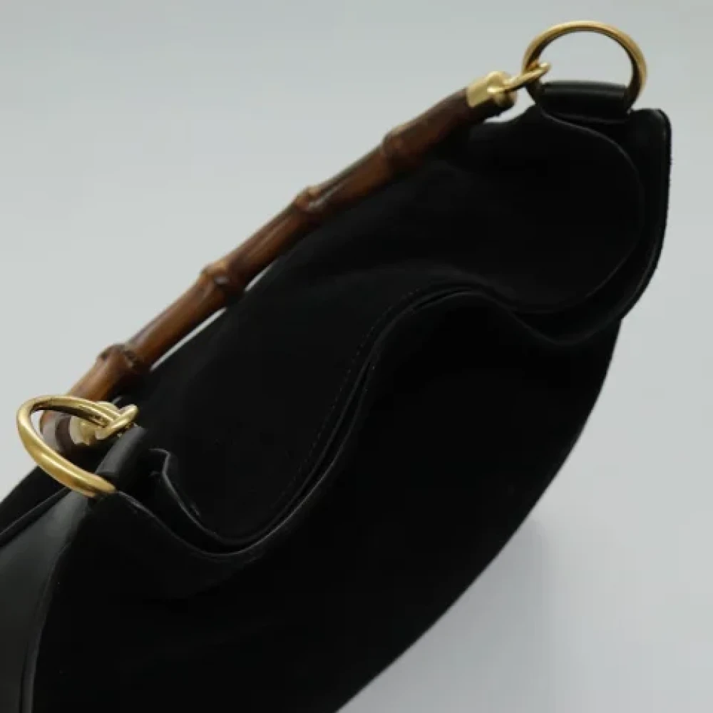 Gucci Vintage Pre-owned Suede handbags Black Dames
