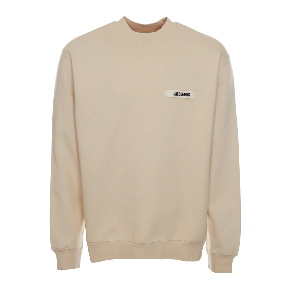 Jacquemus Gros Grain Sweatshirt Beige Heren