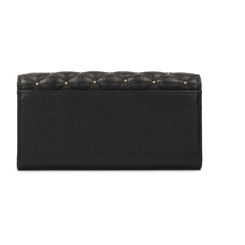 Kazar Elegante zwarte portemonnee met quilten en gouden strass Black Dames