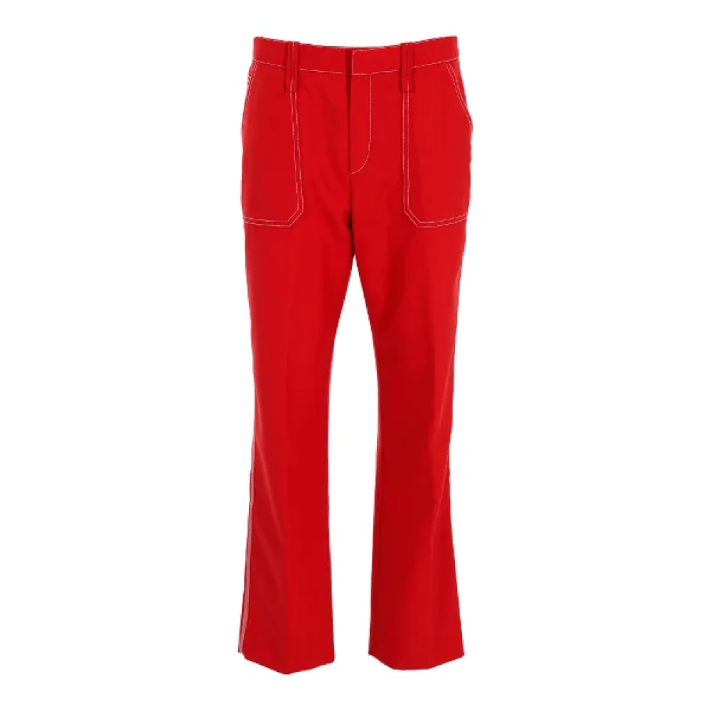 Chloé Pre-owned Polyester bottoms Red Dames