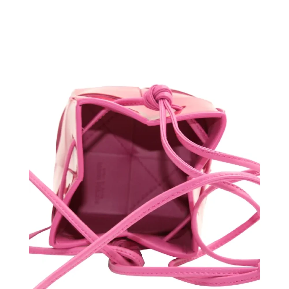 Bottega Veneta Vintage Pre-owned Leather crossbody-bags Pink Dames