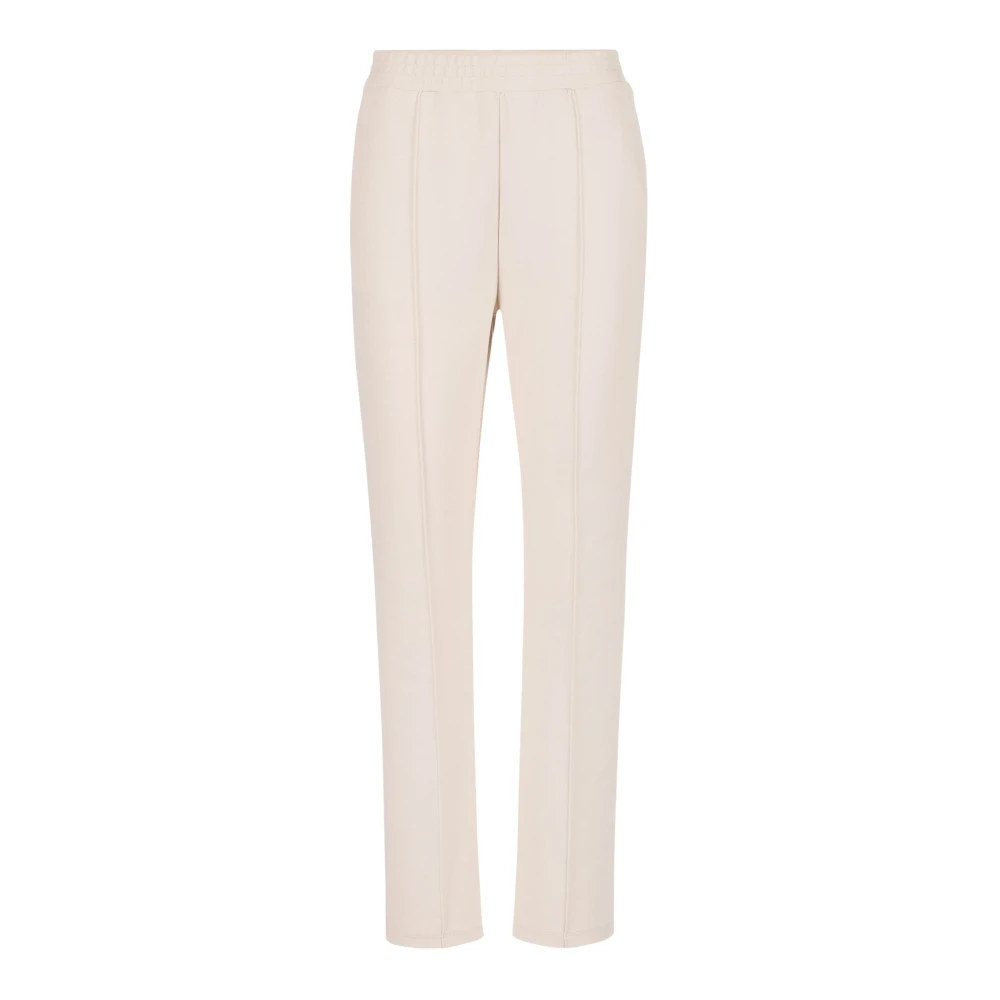 Iceberg Stofkleurige broek in scuba-effect fleece stof met ijsberglogo Beige Dames