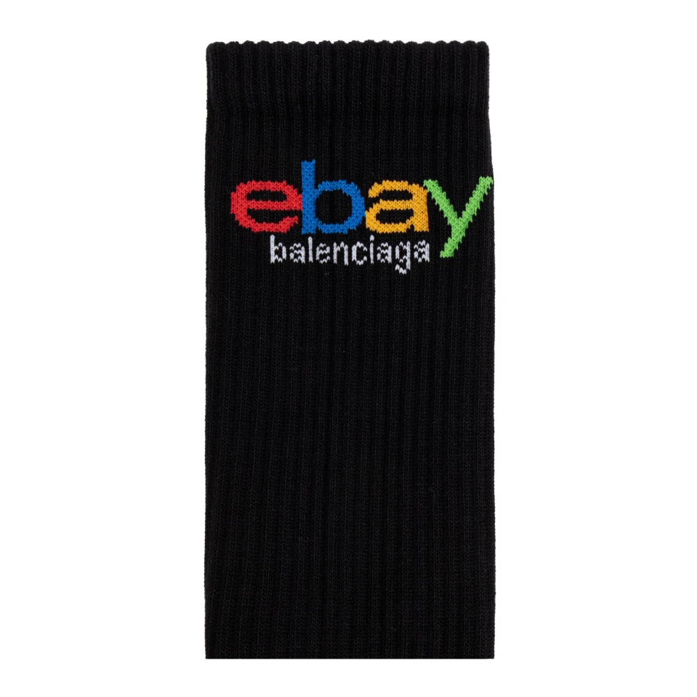 Balenciaga Sokken met logo Black Heren