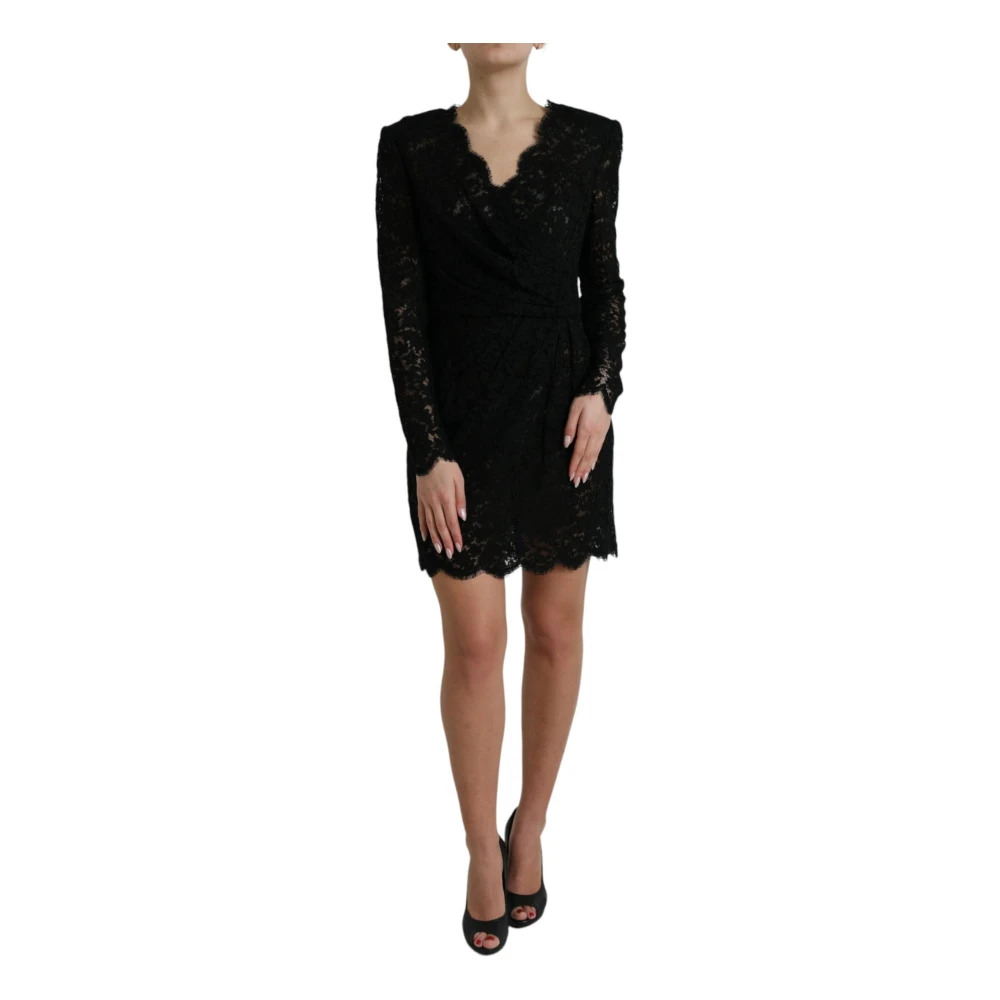 Dolce & Gabbana Women's Black Lace Sheath Mini Dress