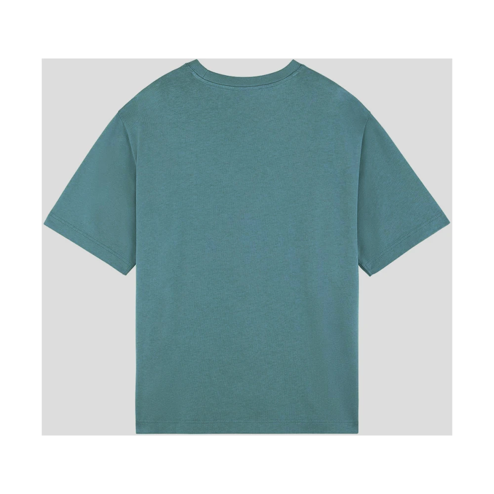 Maison Kitsuné Vos Katoenen T-Shirt Green Heren