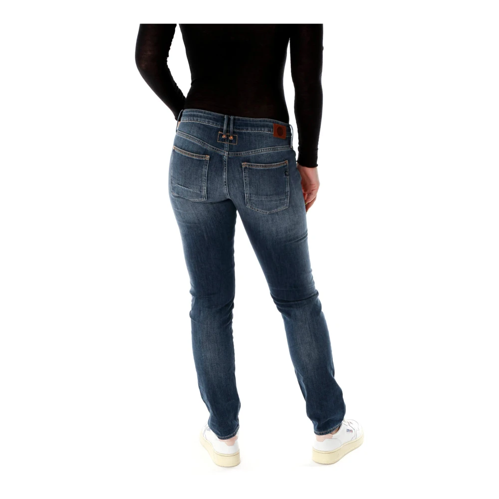 Le Temps Des Cerises Cropped Boyfriend Midwaist Jeans Blue Dames