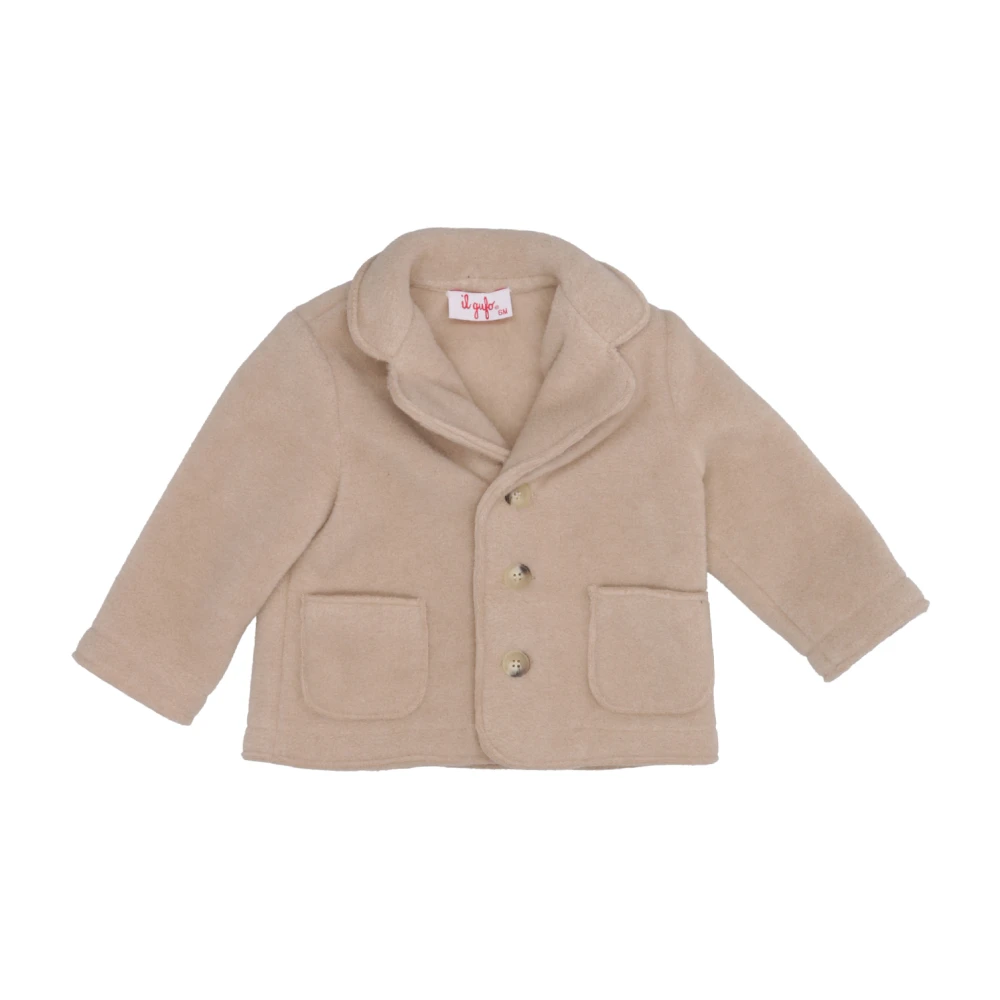 Il Gufo Mjuk Beige Fleece Babyjacka Beige, Pojke