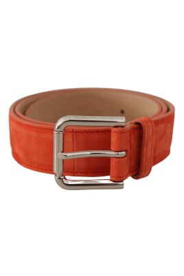 orange-leather-suede-belt-with-silver-logo-buckle