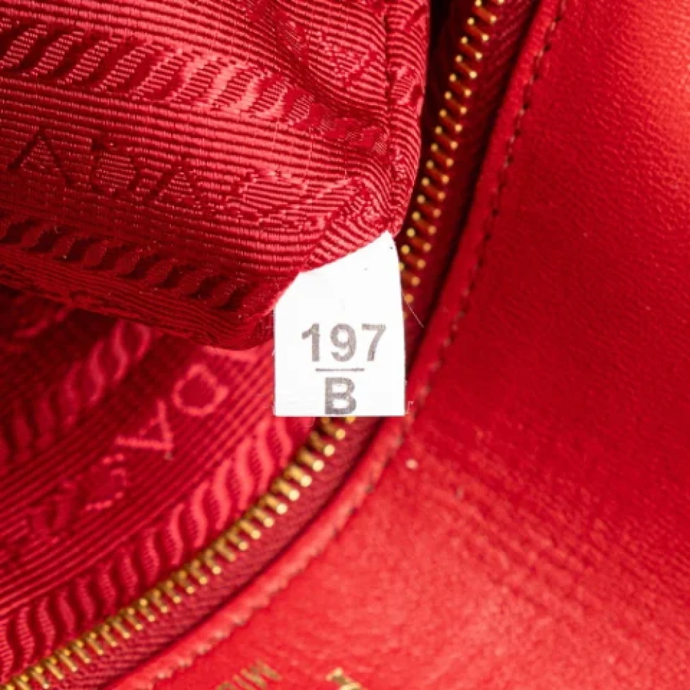 Prada Vintage Pre-owned Leather prada-bags Red Dames
