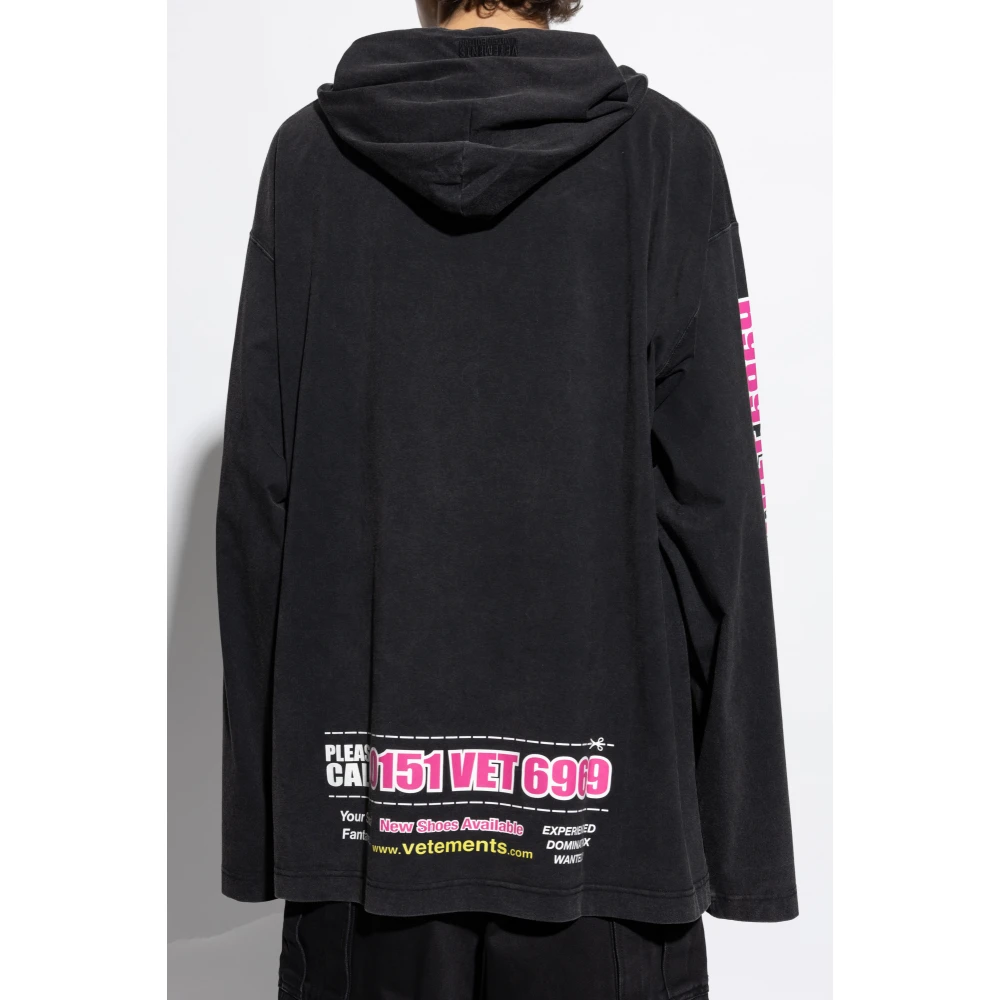 Vetements Hoodie Black Heren