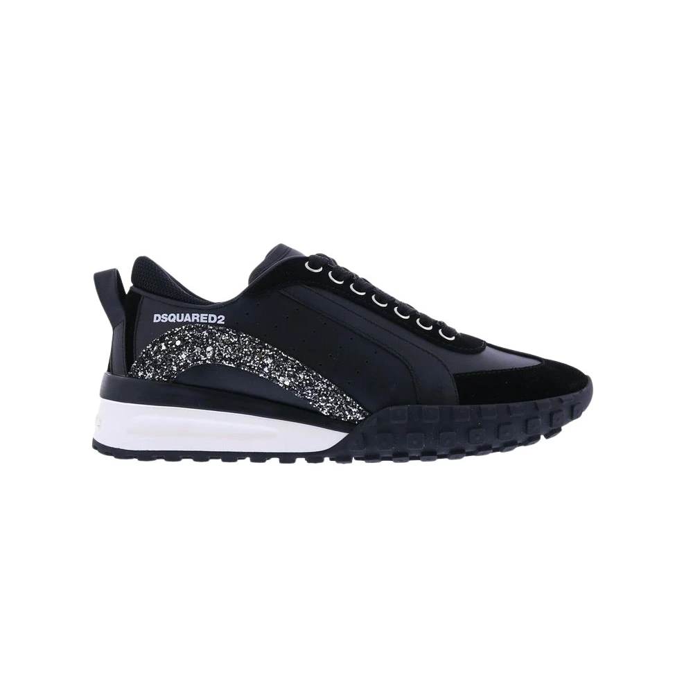 Dsquared2 Lage sneakers met vetersluiting Dames Schoenen Zwart